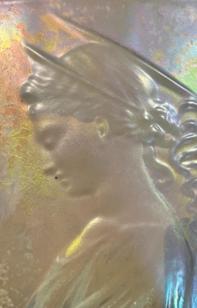 Plaque - Jeune femme - Clement Massier - France - XIX/XX ème -photo-2