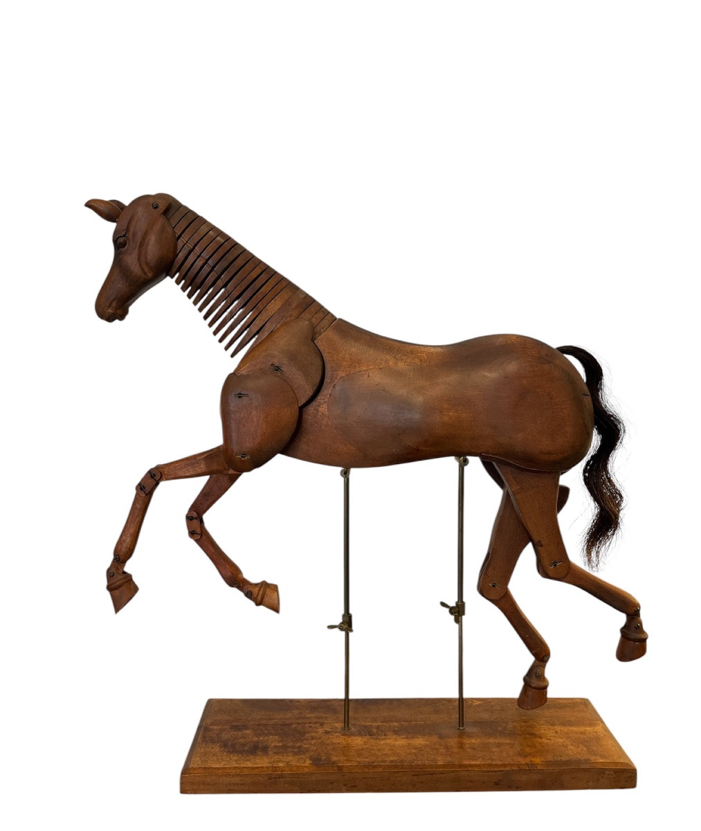 Artist's Horse - Articulated - Oak - France - 20th Century -photo-2