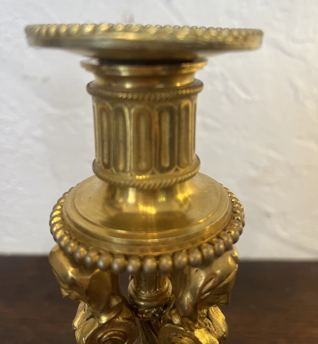 Paire de bougeoirs - bronze doré - France - XVIII ème -photo-2