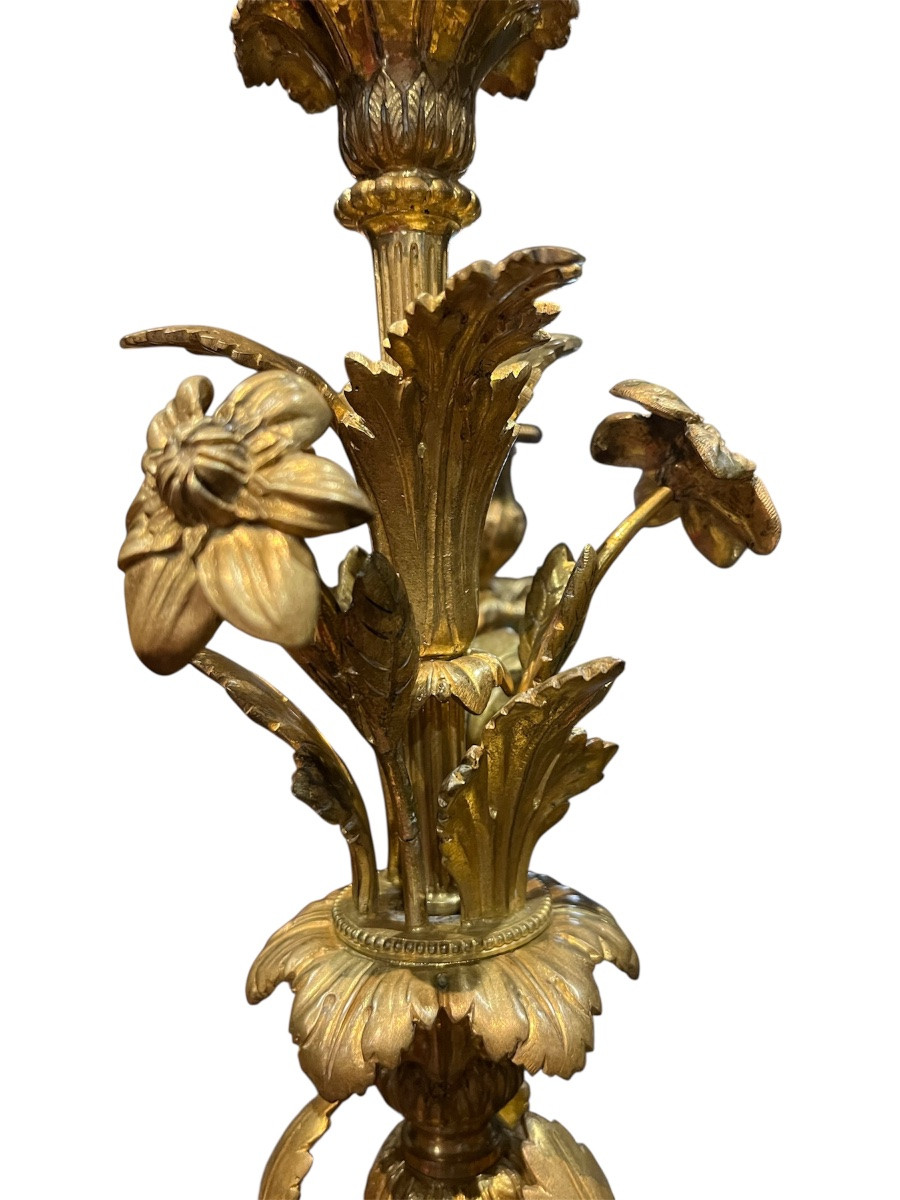 Paire de candélabres - Bronze - Houbedine bronzier - France - XIX ème -photo-4