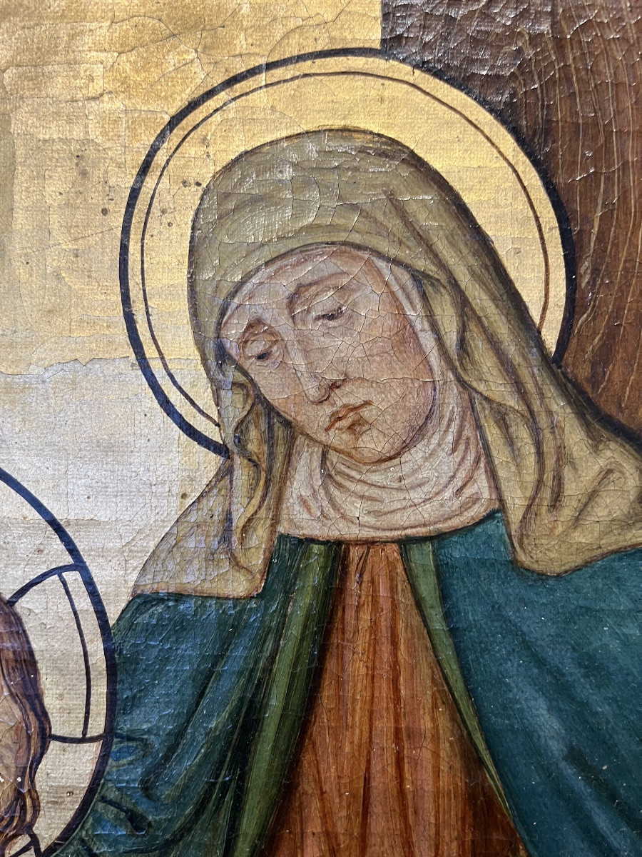 Religious Painting - Oil On Canvas - Italy - 19th Century-photo-2