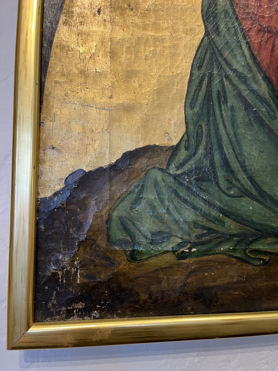 Religious Painting - Oil On Canvas - Italy - 19th Century-photo-3