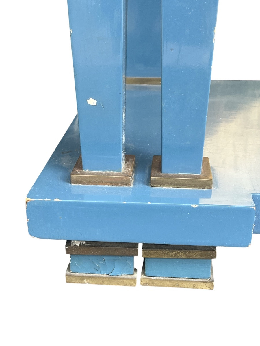 Console - Lacquer / Marble - Dlg Jansen - France - 20th Century -photo-3