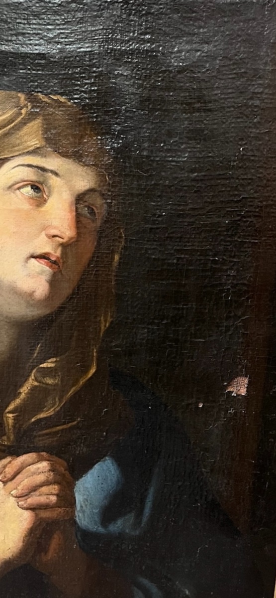 Tableau - huile sur toile - Vierge d’après G. Reni - Italie - XIX ème -photo-4