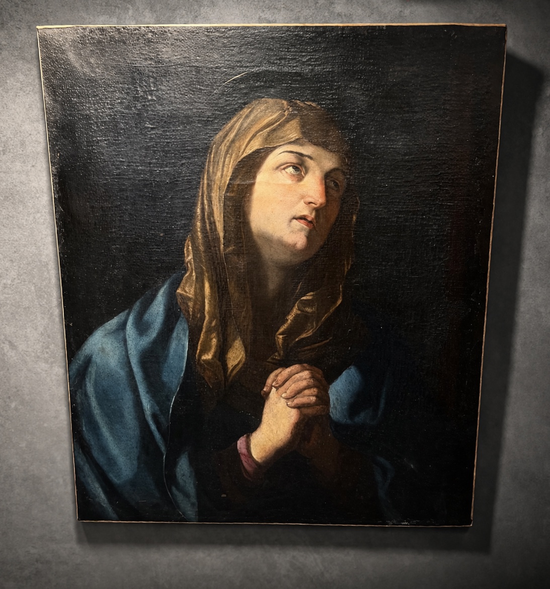 Tableau - huile sur toile - Vierge d’après G. Reni - Italie - XIX ème 