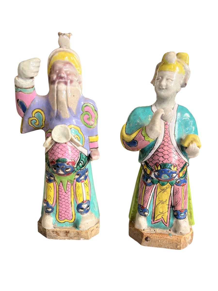 Sculptures - Porcelain - Famille Rose - China - XVIII Th Century-photo-4