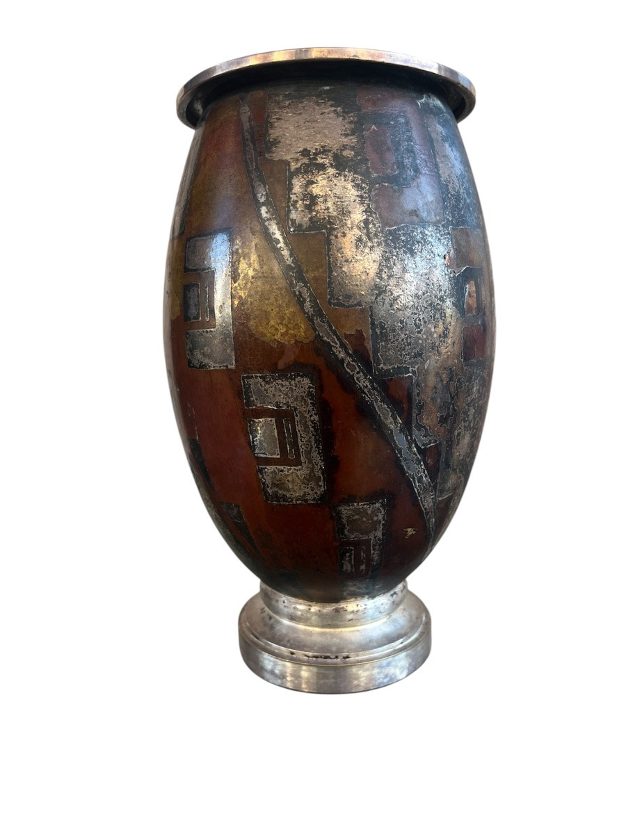 Brassware Vase - Christofle / Luc Lanel - Art Deco - France - XX Th C-photo-4