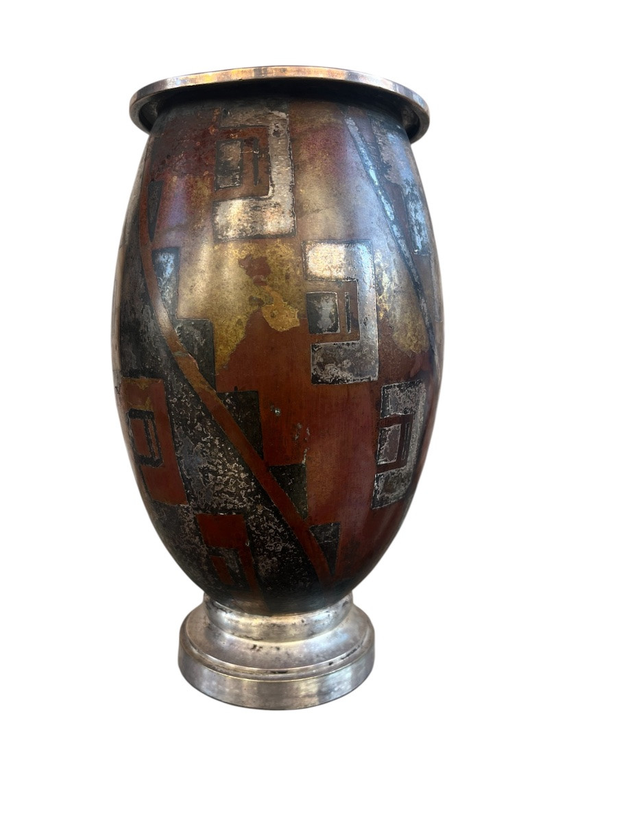 Brassware Vase - Christofle / Luc Lanel - Art Deco - France - XX Th C-photo-1