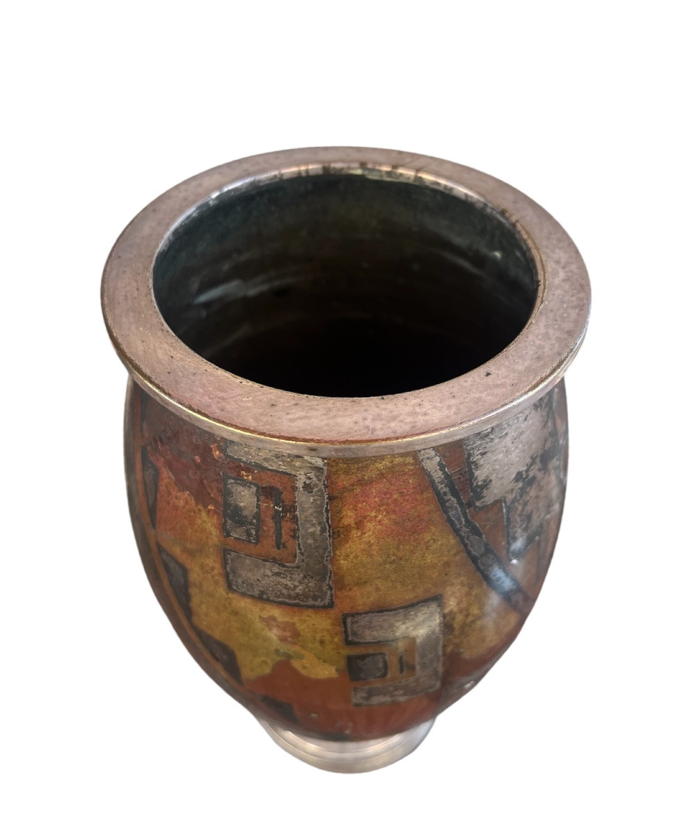 Brassware Vase - Christofle / Luc Lanel - Art Deco - France - XX Th C-photo-2