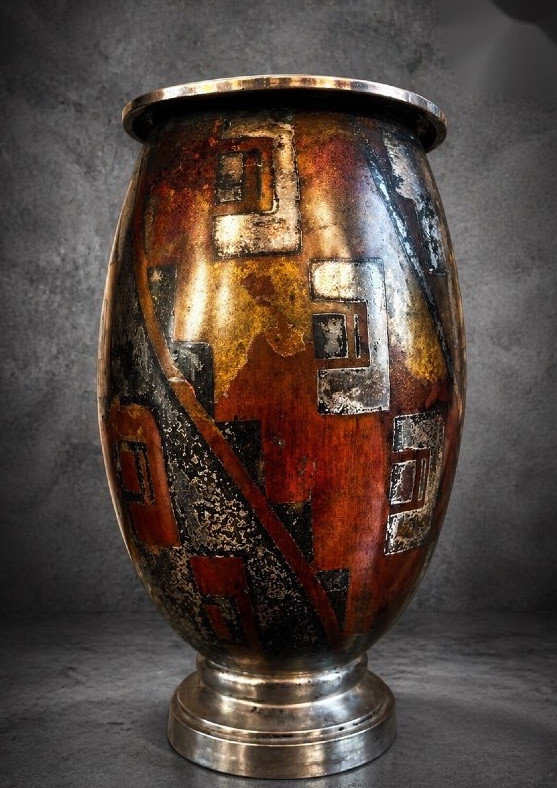 Brassware Vase - Christofle / Luc Lanel - Art Deco - France - XX Th C