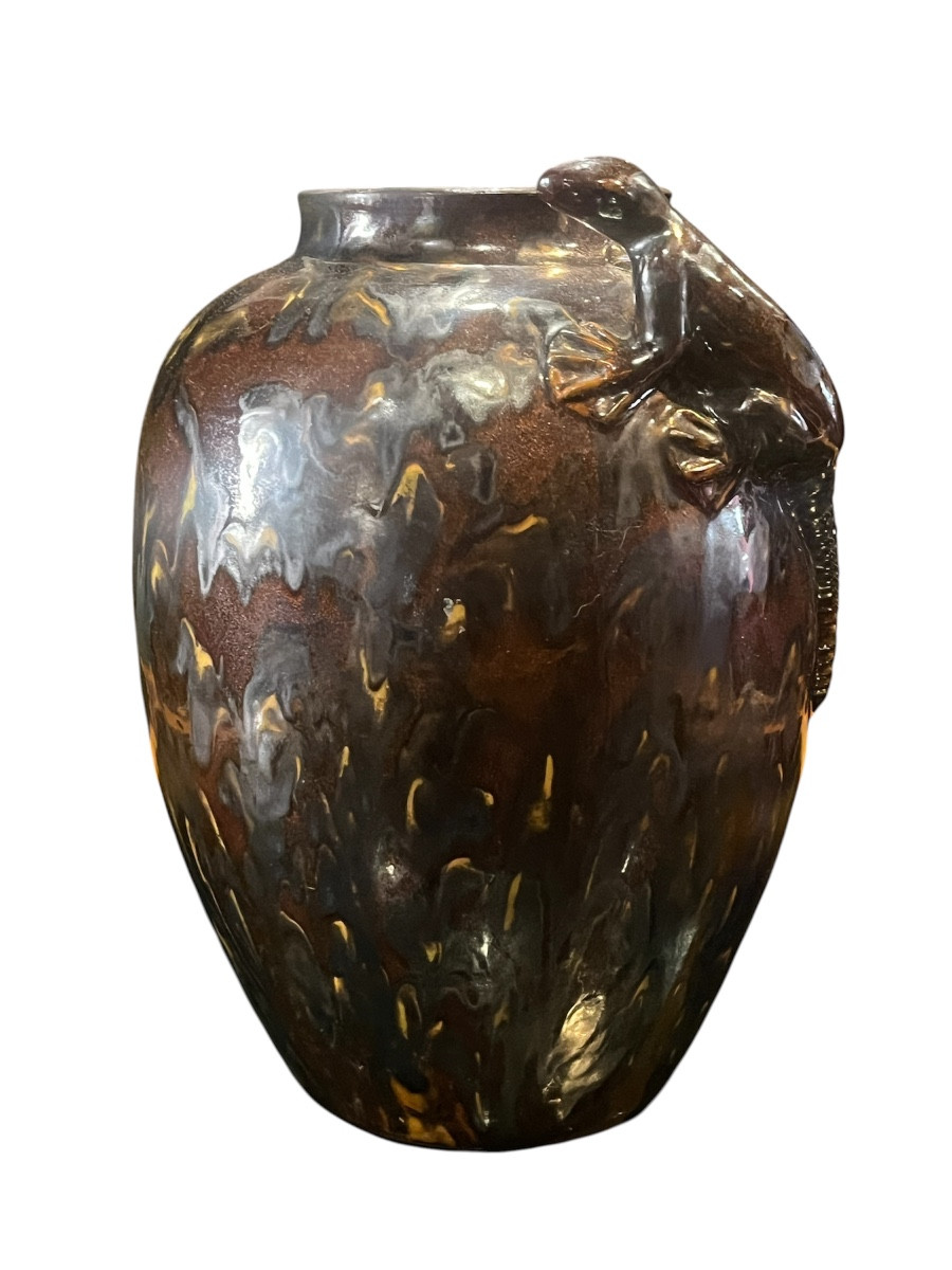 Vase - art déco - salamandre - St Clement - France - xx ème -photo-4
