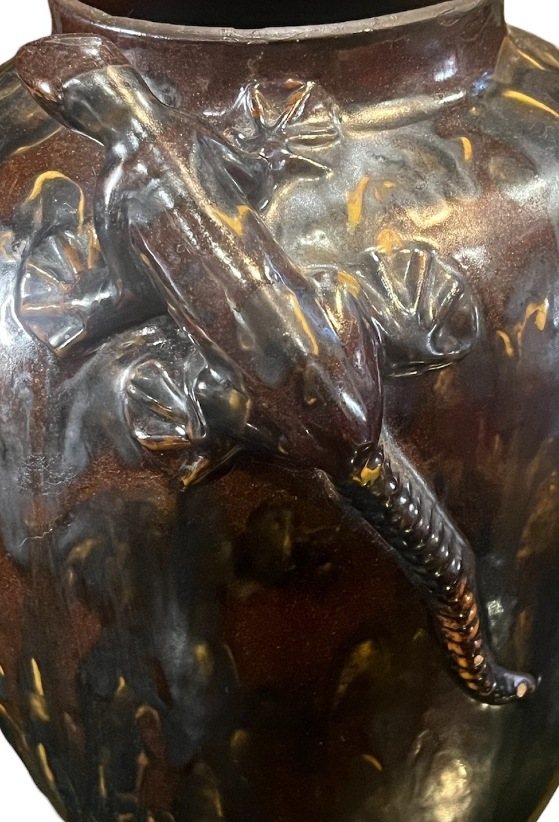 Vase - art déco - salamandre - St Clement - France - xx ème -photo-1