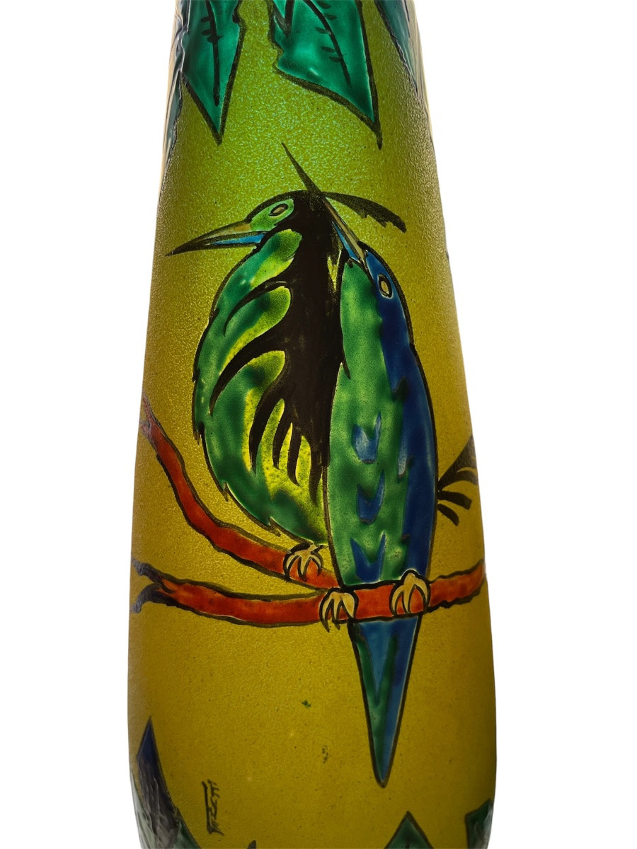 Grande paire de vases - Leune - art déco -  France - XX ème -photo-4