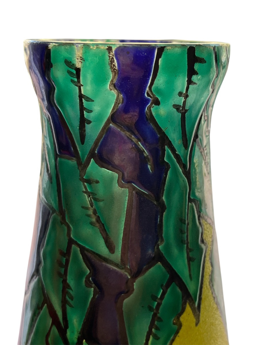 Grande paire de vases - Leune - art déco -  France - XX ème -photo-1