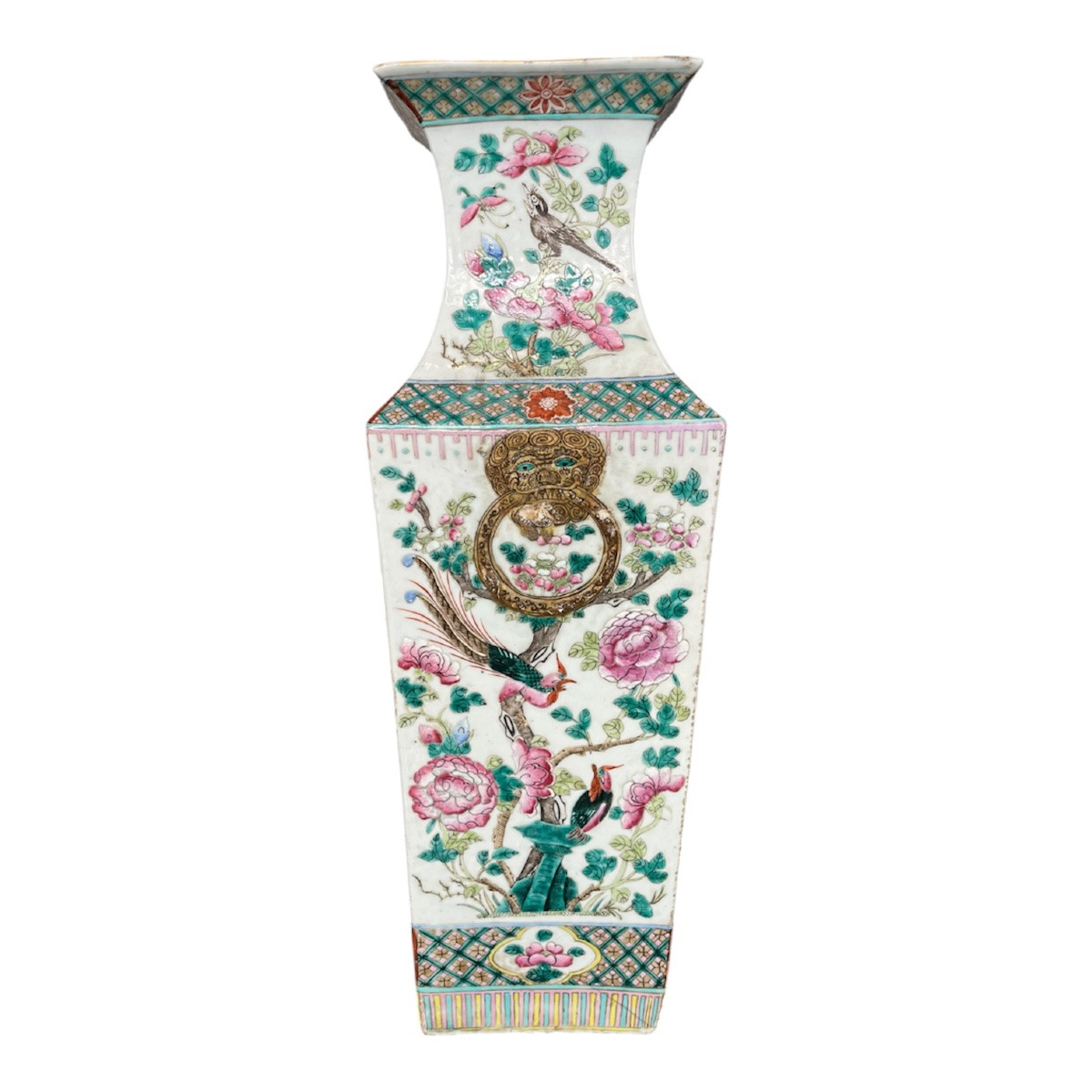 Large Vase - Porcelain - Rose - China - XIX Th C-photo-3