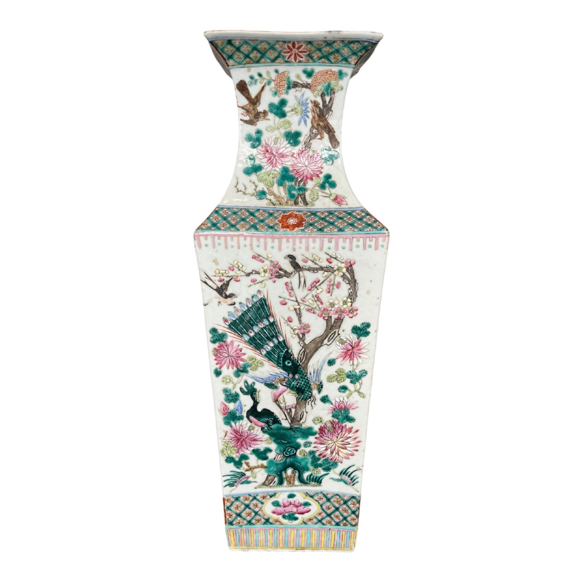 Large Vase - Porcelain - Rose - China - XIX Th C-photo-4