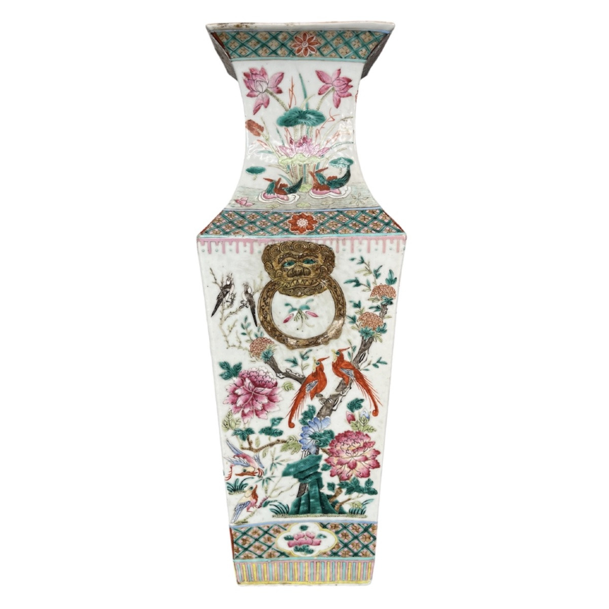 Large Vase - Porcelain - Rose - China - XIX Th C-photo-1