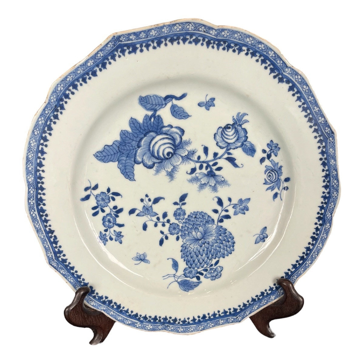 Set Of Plates - White/blue - Cdi - China - 19th C-photo-1