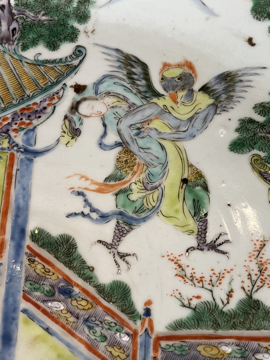 Grand plat en porcelaine de Canton - Chine - XIXᵉ siècle-photo-4