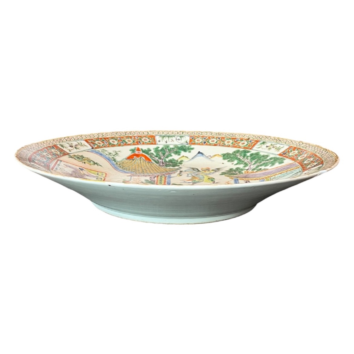 Grand plat en porcelaine de Canton - Chine - XIXᵉ siècle-photo-5