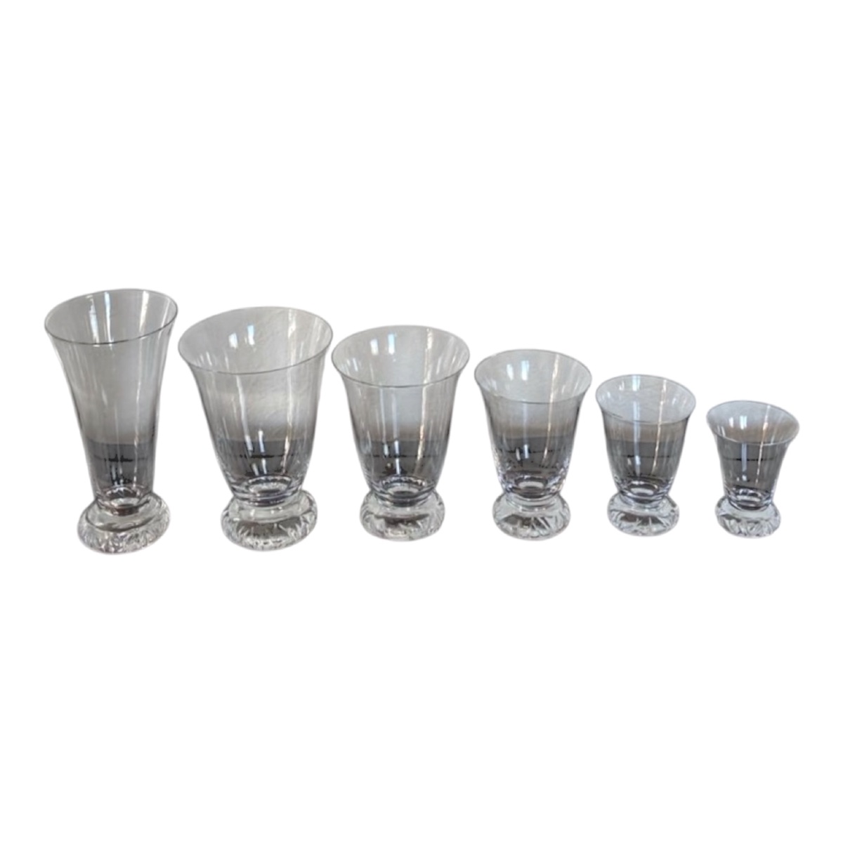 A Large Set Of 57 Daum Crystal Glasses – Kim Model – France-photo-2