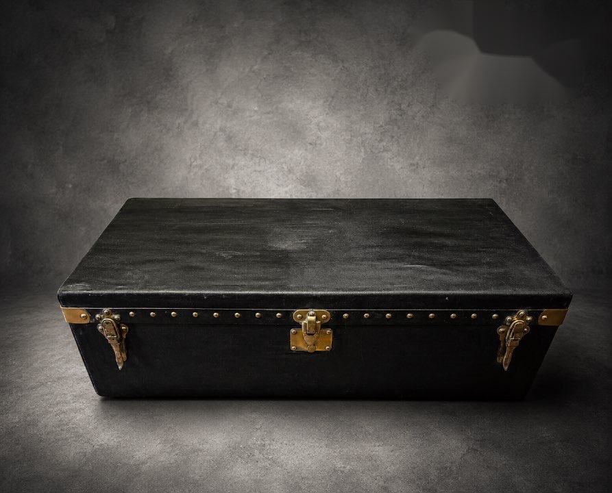 Black Louis Vuitton Trunk - France - 20th Century (1910)