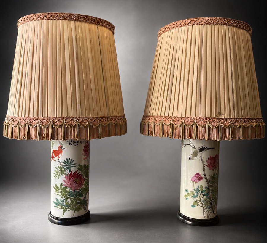 Ensemble de deux lampes - Qianjiang Cai - Chine - XX ème 