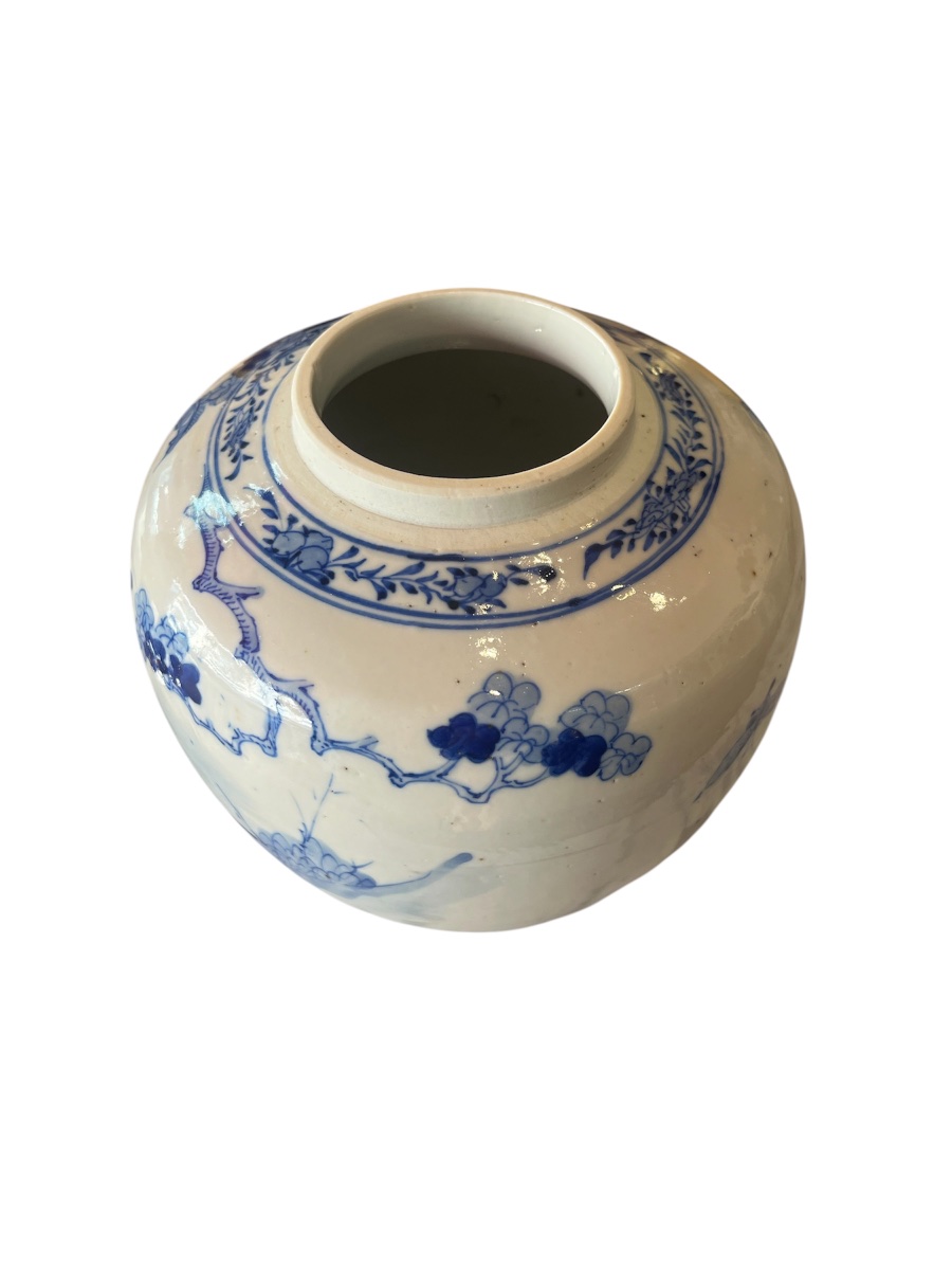 Potiche - porcelaine - blanc/ bleu - chine - XVIII ème -photo-2