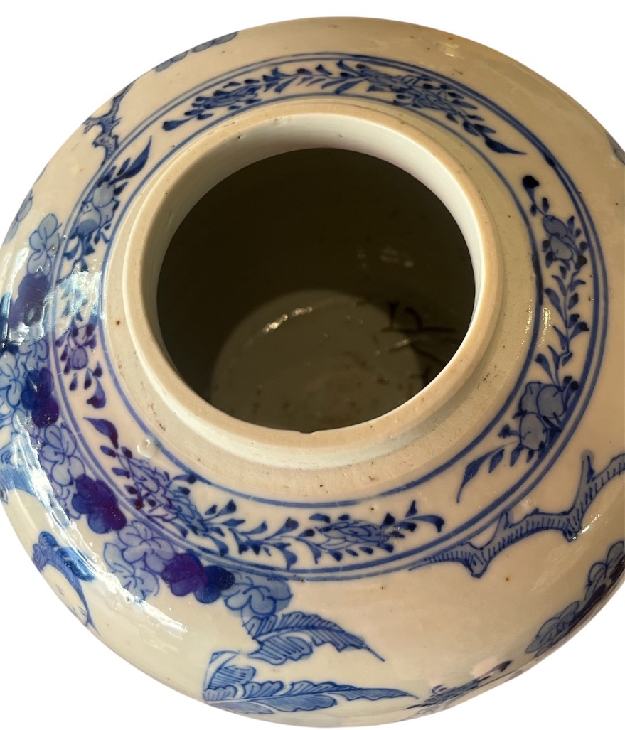 Potiche - porcelaine - blanc/ bleu - chine - XVIII ème -photo-3