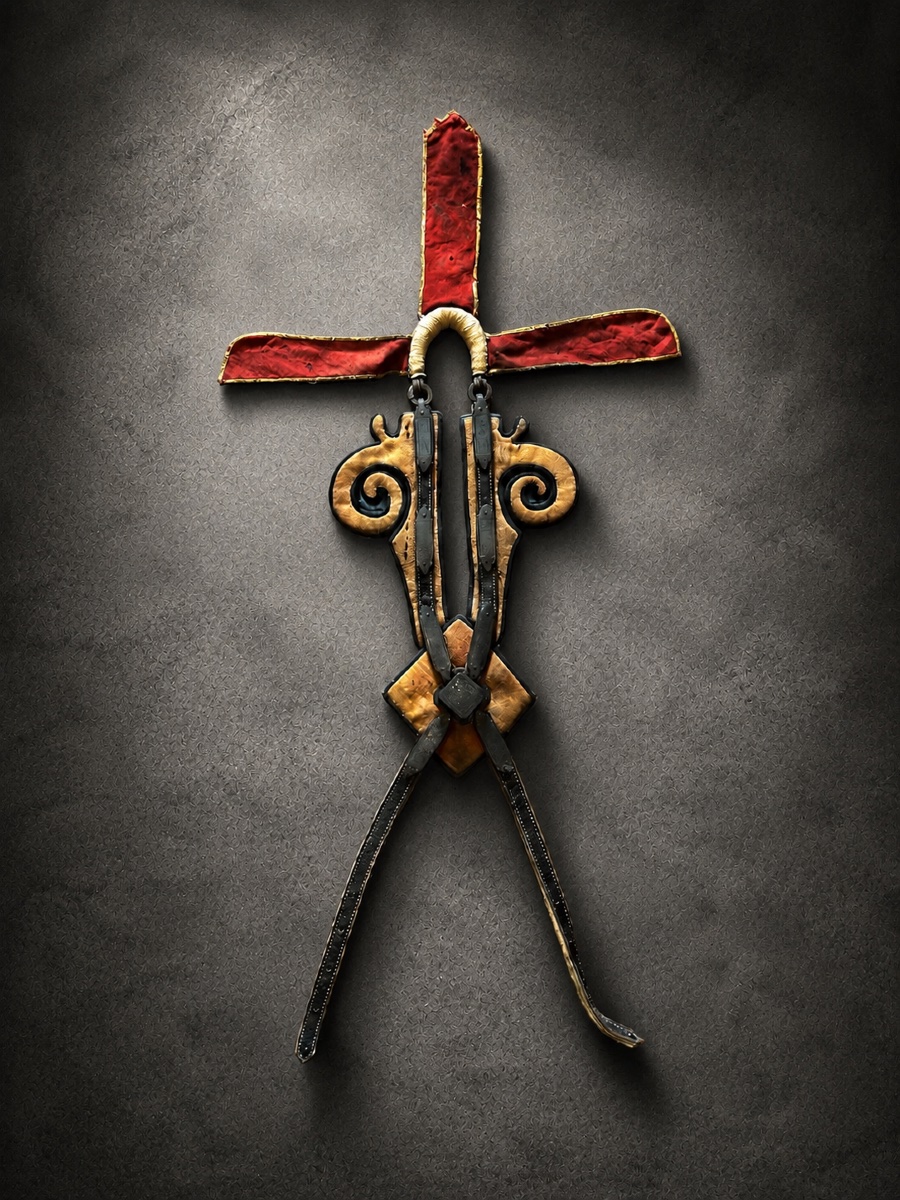 plastron de harnachement de cheval d’apparat – Chine – XIXe siècle