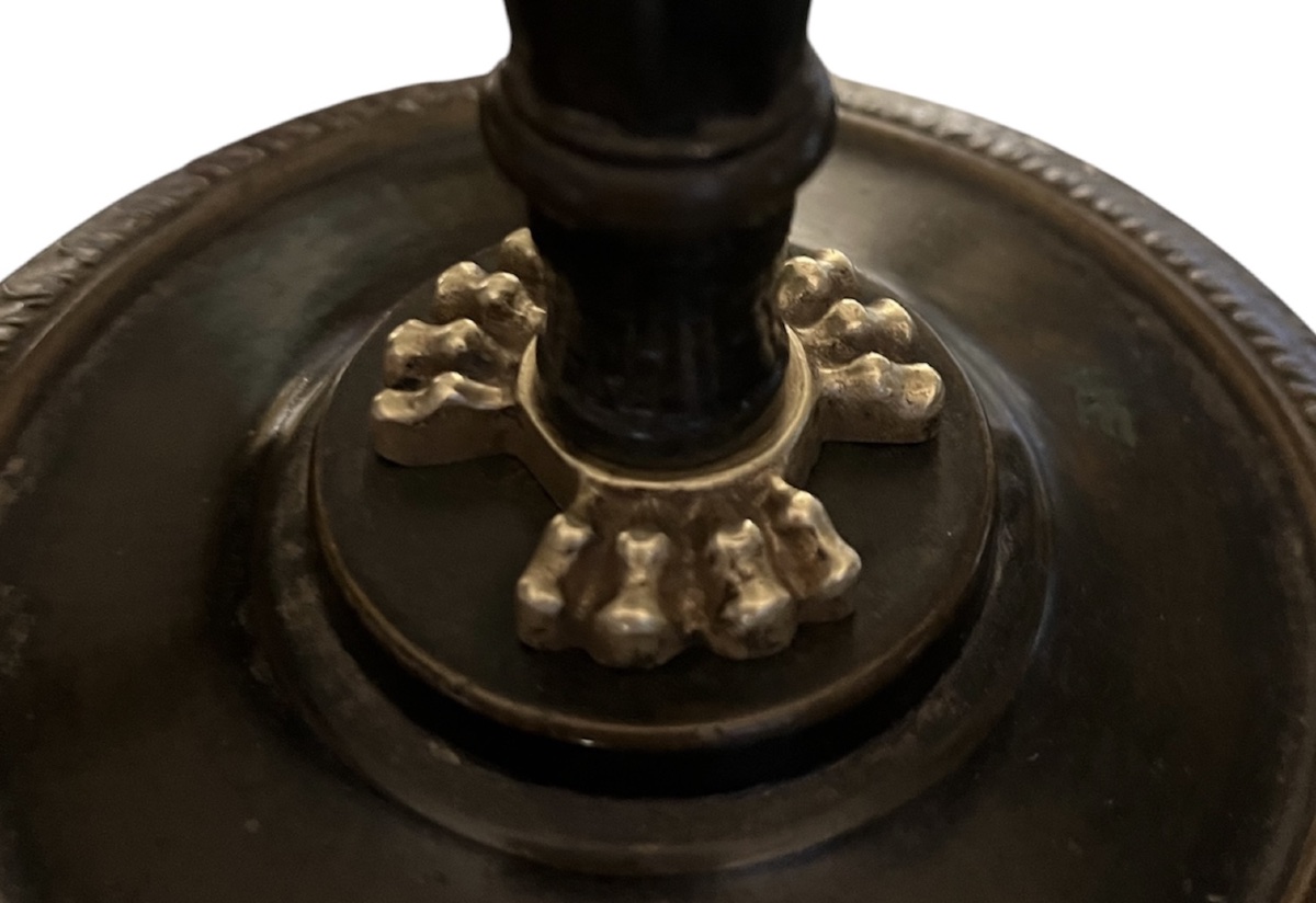 Pair Of Candlesticks - Bronze - Empire Style - Galles / Ravrio - France - 19th Century-photo-1