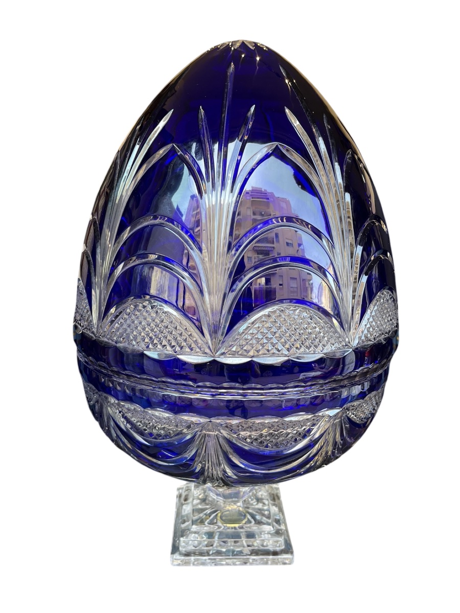 Champagne Cooler - Crystal - Cobalt Blue – Cristallerie De Lorraine – France - 20th Century -photo-2