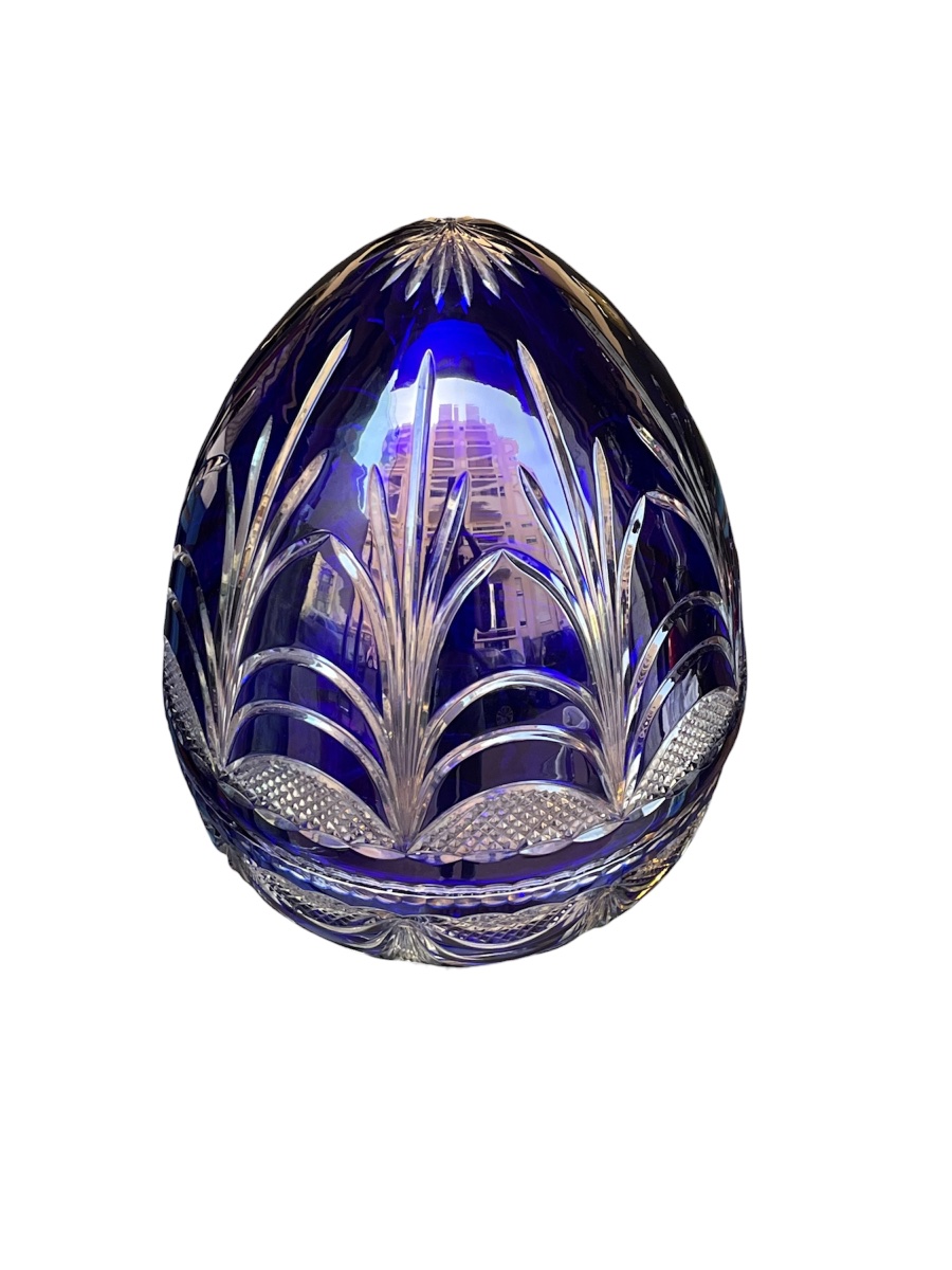 Champagne Cooler - Crystal - Cobalt Blue – Cristallerie De Lorraine – France - 20th Century -photo-3