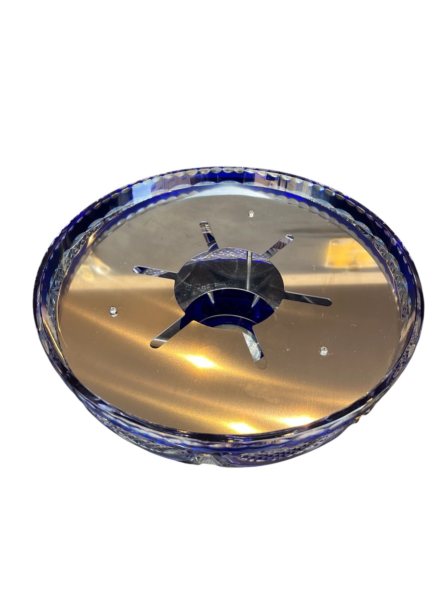 Champagne Cooler - Crystal - Cobalt Blue – Cristallerie De Lorraine – France - 20th Century -photo-2
