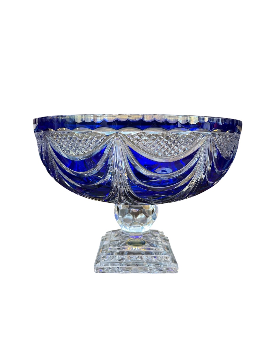 Champagne Cooler - Crystal - Cobalt Blue – Cristallerie De Lorraine – France - 20th Century -photo-3