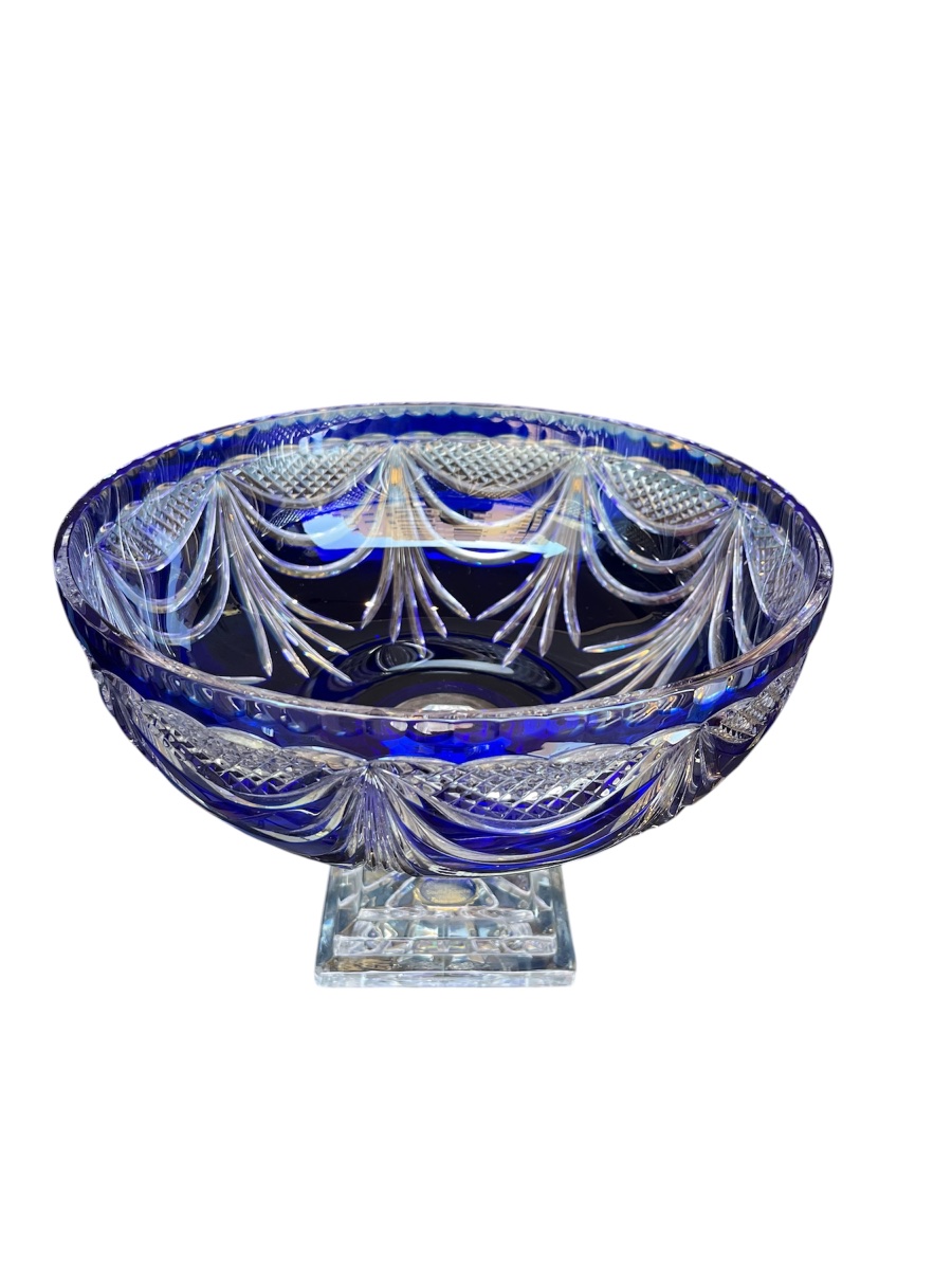 Champagne Cooler - Crystal - Cobalt Blue – Cristallerie De Lorraine – France - 20th Century -photo-5