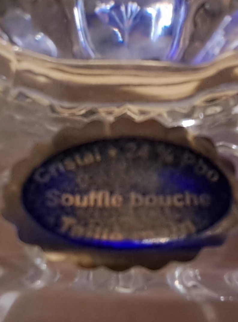Champagne Cooler - Crystal - Cobalt Blue – Cristallerie De Lorraine – France - 20th Century -photo-6