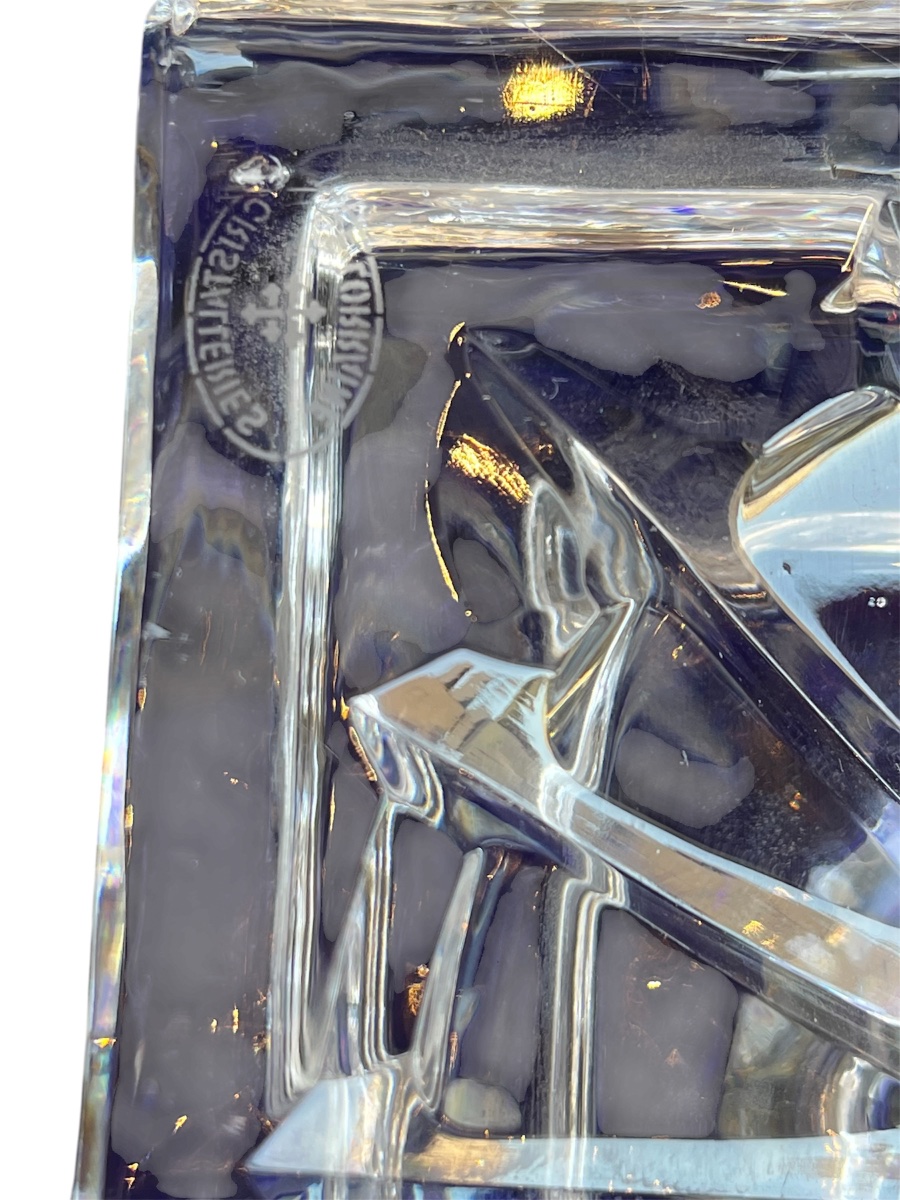 Champagne Cooler - Crystal - Cobalt Blue – Cristallerie De Lorraine – France - 20th Century -photo-8