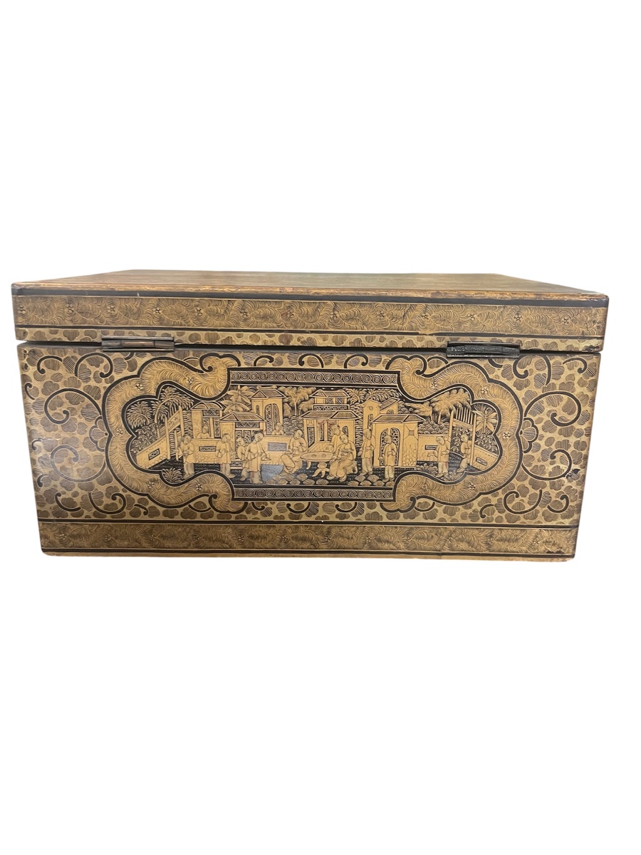 Canton Lacquer Box – China – 19th Century-photo-2
