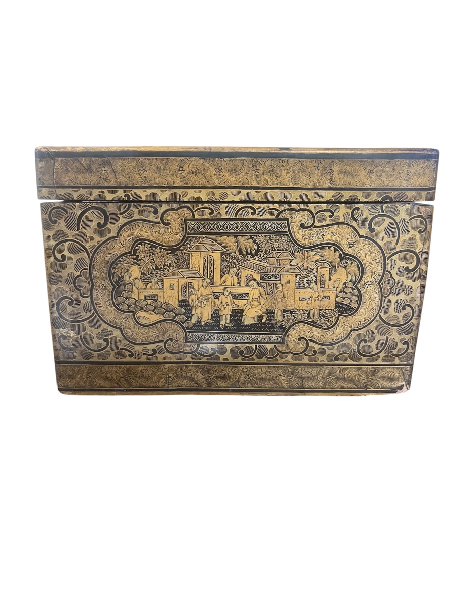 Canton Lacquer Box – China – 19th Century-photo-4