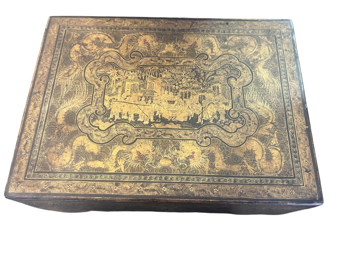 Canton Lacquer Box – China – 19th Century-photo-1