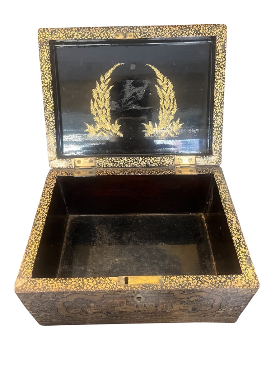 Canton Lacquer Box – China – 19th Century-photo-2