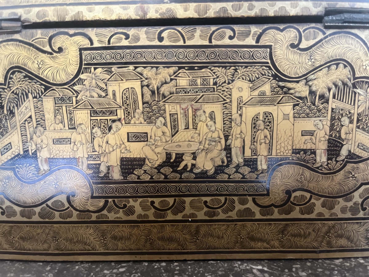 Canton Lacquer Box – China – 19th Century-photo-5
