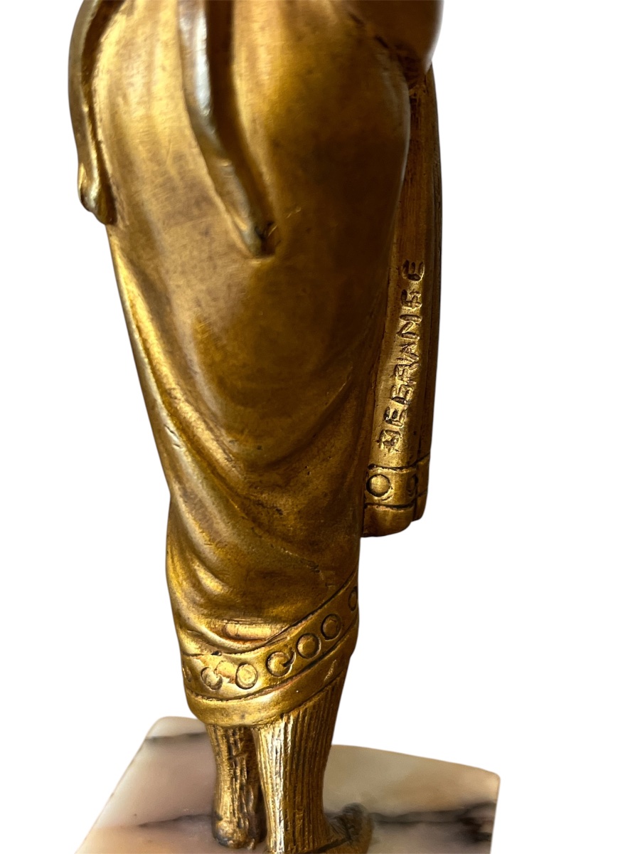 Paire de sculptures chryséléphantines -vers 1930-  Degrange - France - XX eme -photo-6