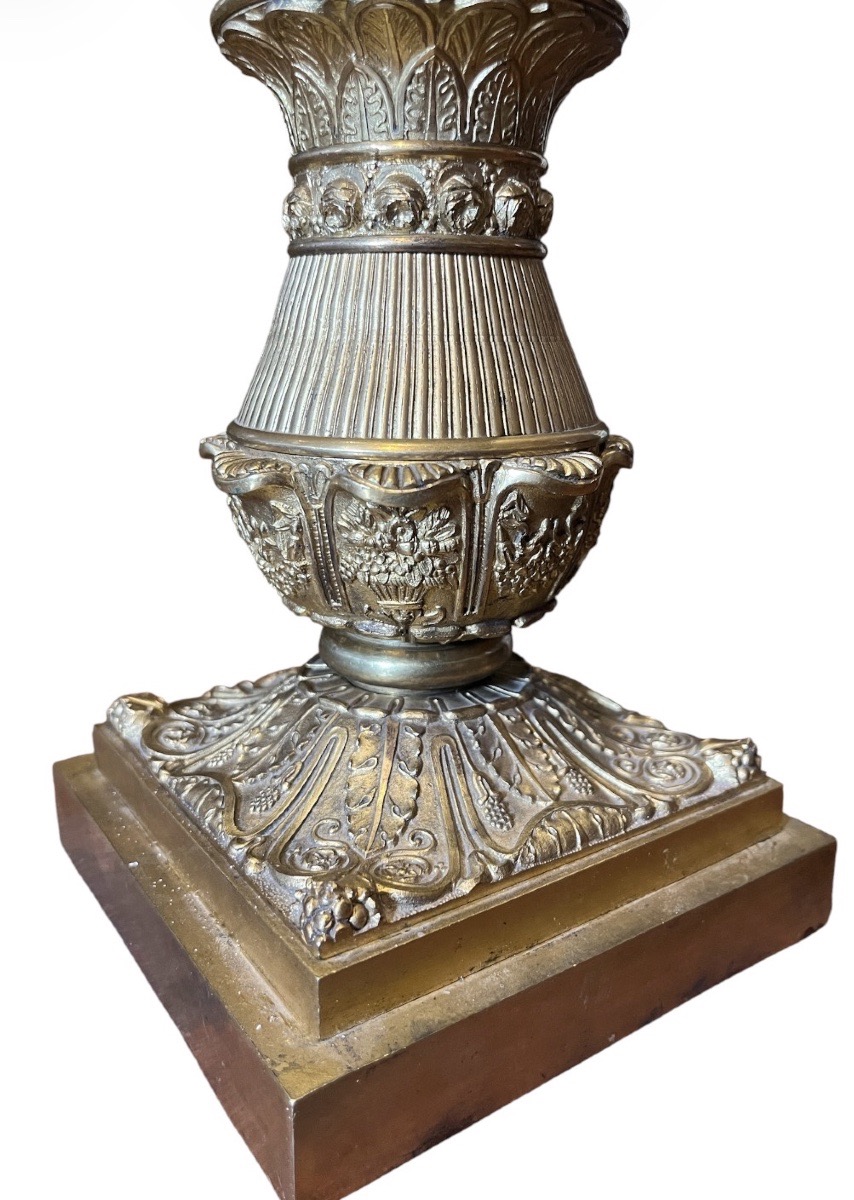 Pair Of Candelabras - Empire Style – Thomire Model - France - 19th Century -photo-3