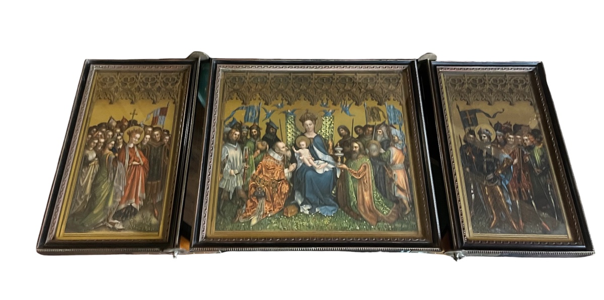 Religious Triptych – Lochner & Van Eyck – Adoration Of The Magi – England – 19th Century -photo-4