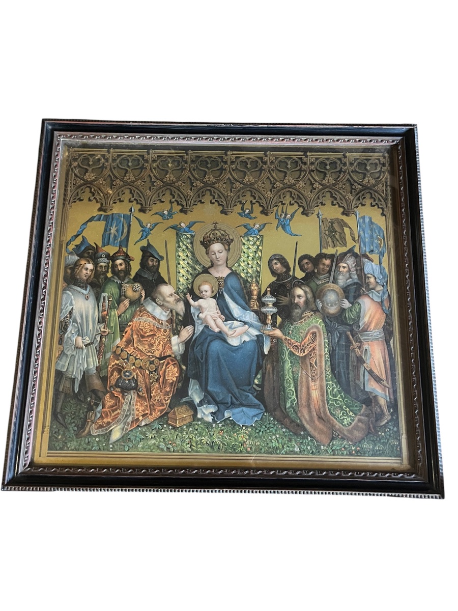 Religious Triptych – Lochner & Van Eyck – Adoration Of The Magi – England – 19th Century -photo-1
