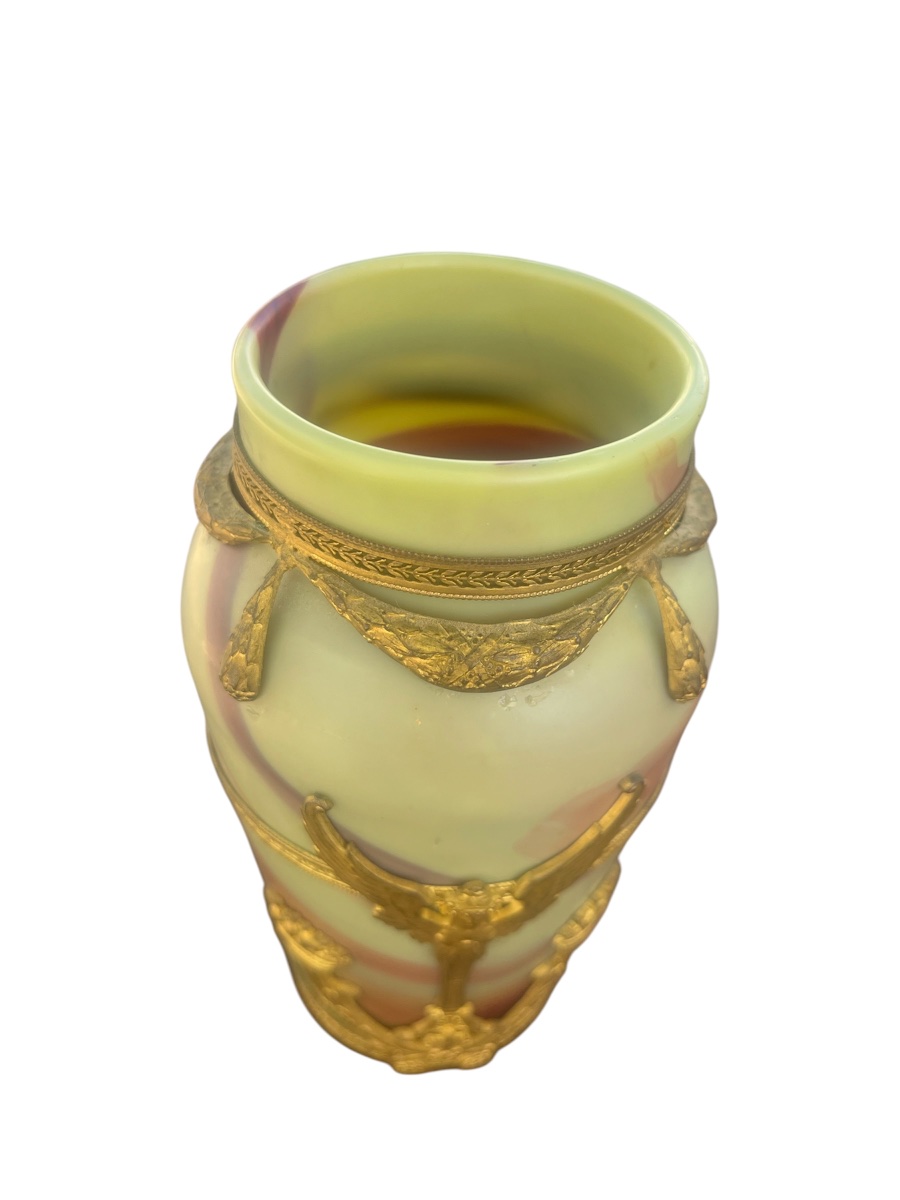 Rare  Vase Made Of Lithyalin Glass - Sèvres - Landier & Fils - France - 19th/20th Centuries -photo-1