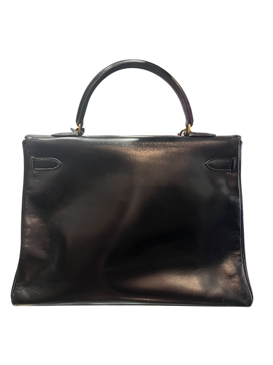 Hermès Bag - Kelly 35 - Black Leather - France - 1990-photo-2