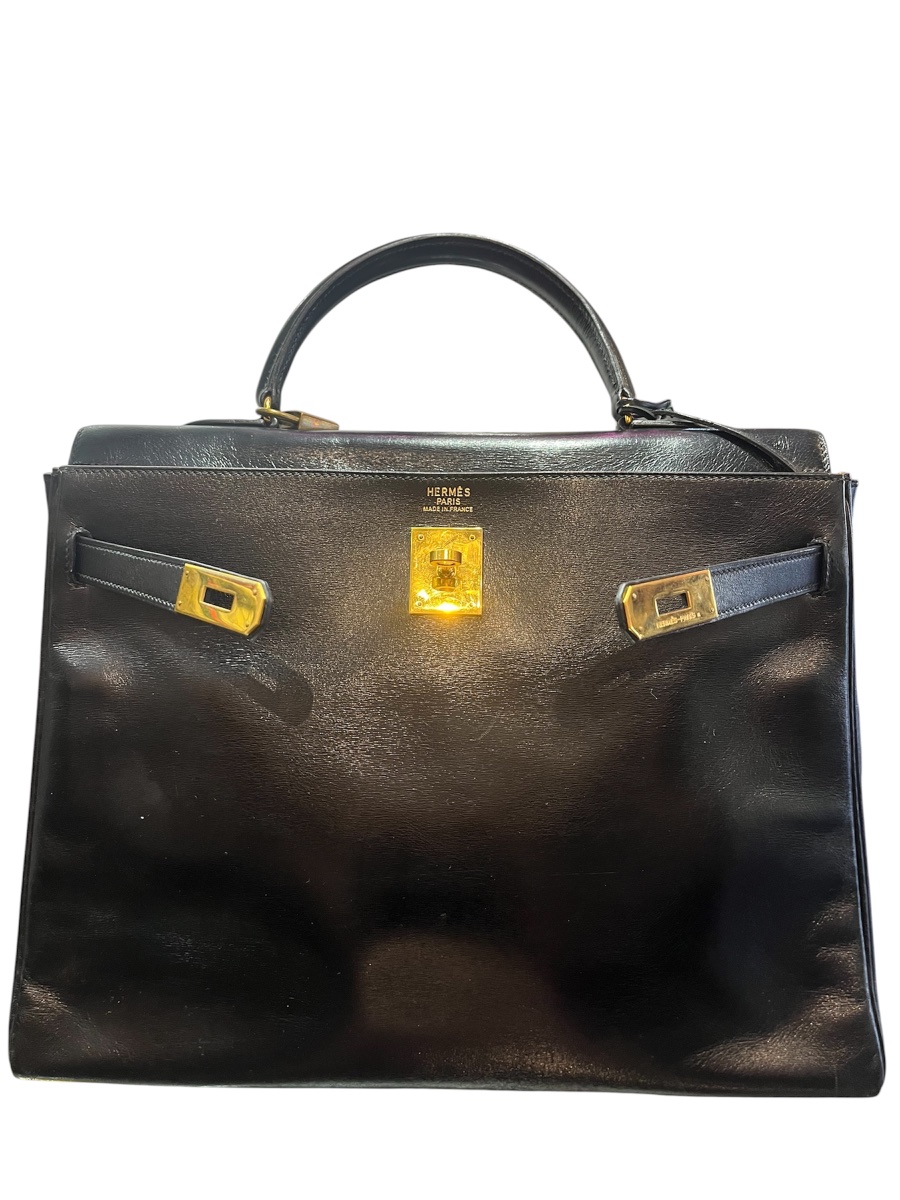 Hermès Bag - Kelly 35 - Black Leather - France - 1990-photo-2